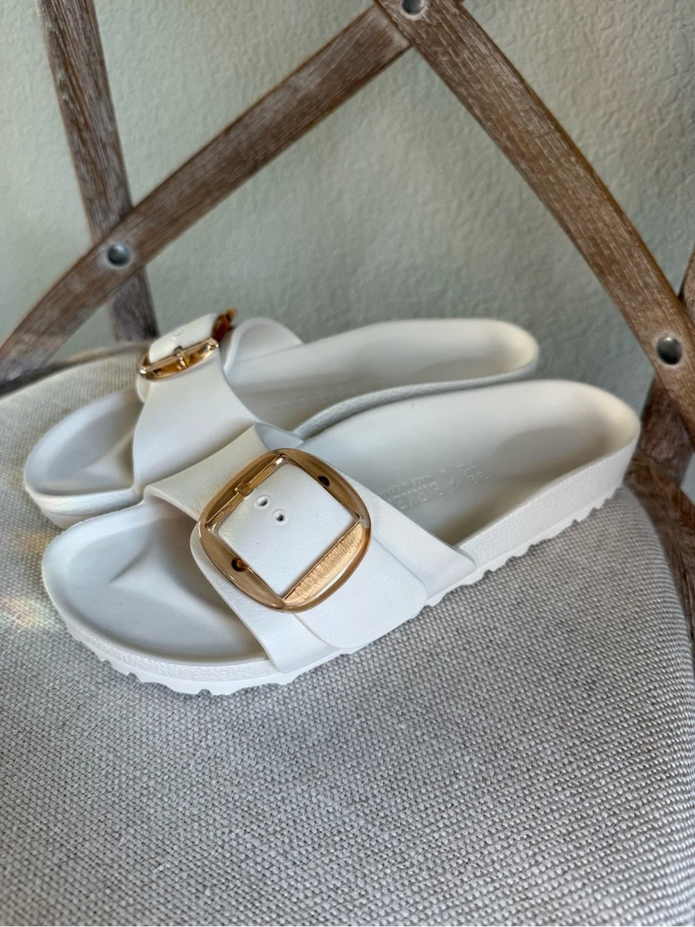 Birkenstock Madrid EVA Big Buckle Sandals eggshell